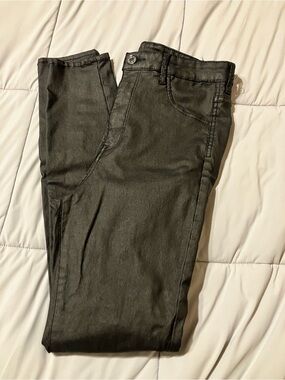 H&M Men's Black Skinny Coated Jeans